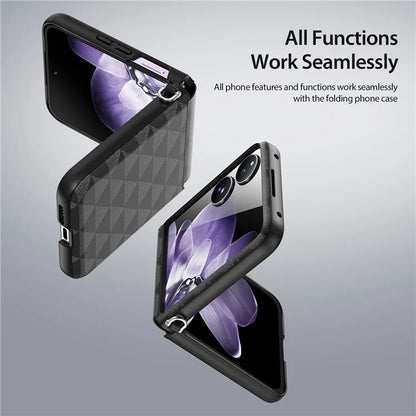DUX DUCIS Fitt Series for Xiaomi Mix Flip 5G Case Rhombus Leather+TPU Phone Cover