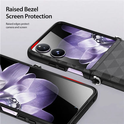 DUX DUCIS Fitt Series for Xiaomi Mix Flip 5G Case Rhombus Leather+TPU Phone Cover