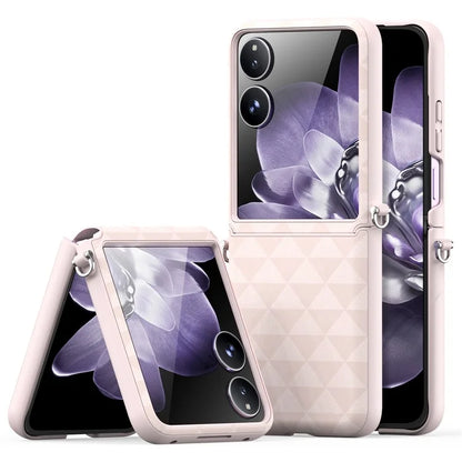 DUX DUCIS Fitt Series for Xiaomi Mix Flip 5G Case Rhombus Leather+TPU Phone Cover