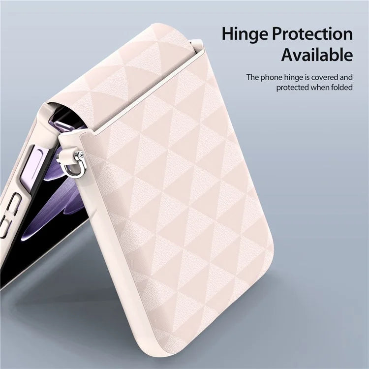 DUX DUCIS Fitt Series for Xiaomi Mix Flip 5G Case Rhombus Leather+TPU Phone Cover