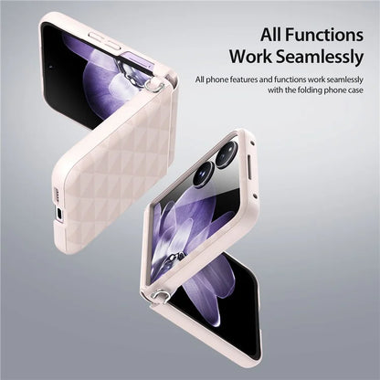 DUX DUCIS Fitt Series for Xiaomi Mix Flip 5G Case Rhombus Leather+TPU Phone Cover