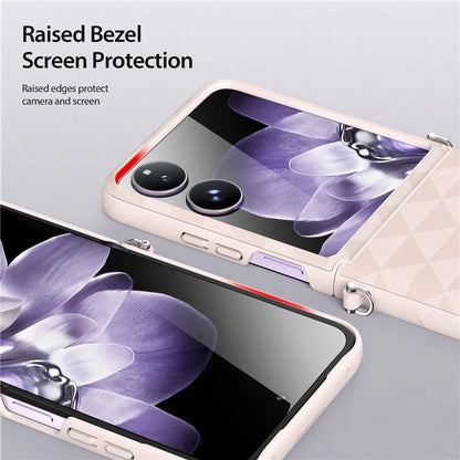 DUX DUCIS Fitt Series for Xiaomi Mix Flip 5G Case Rhombus Leather+TPU Phone Cover