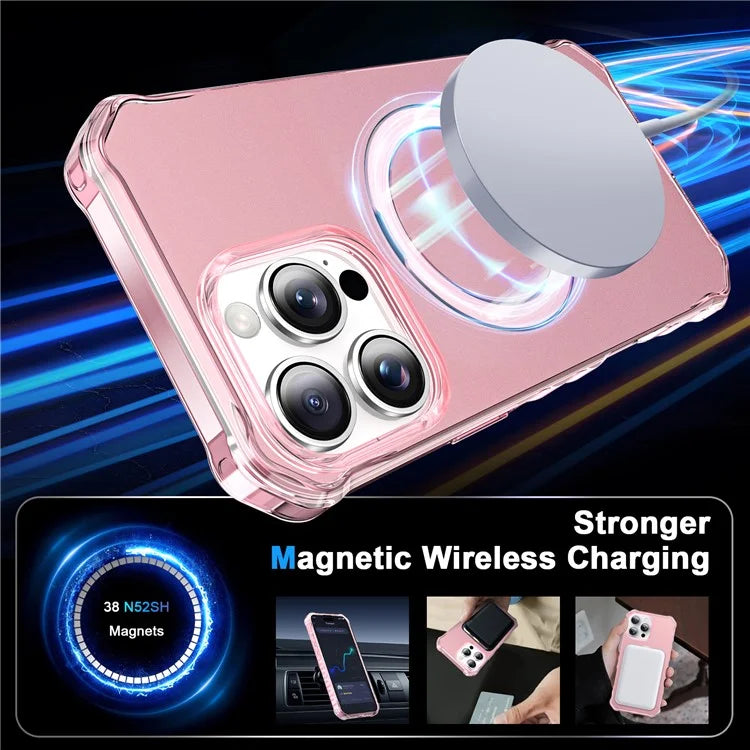 For iPhone 16 Pro Max Case Small Wavy Edge Compatible with MagSafe Anti-Drop PC+TPU Phone Cover