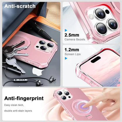 For iPhone 16 Pro Max Case Small Wavy Edge Compatible with MagSafe Anti-Drop PC+TPU Phone Cover