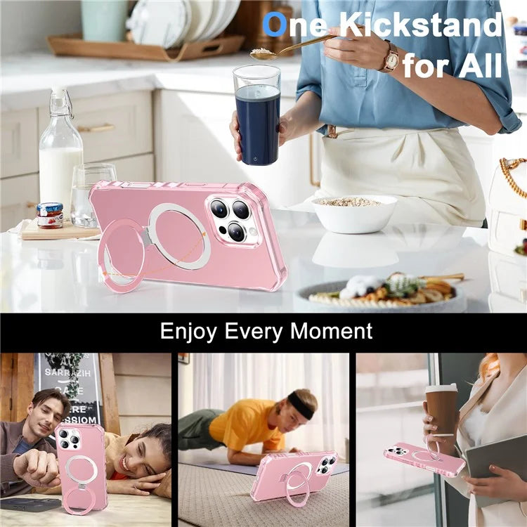 For iPhone 16 Pro Max Case Small Wavy Edge Compatible with MagSafe Anti-Drop PC+TPU Phone Cover