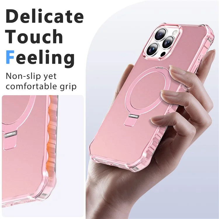 For iPhone 16 Pro Max Case Small Wavy Edge Compatible with MagSafe Anti-Drop PC+TPU Phone Cover
