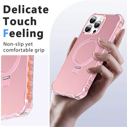 For iPhone 16 Pro Max Case Small Wavy Edge Compatible with MagSafe Anti-Drop PC+TPU Phone Cover