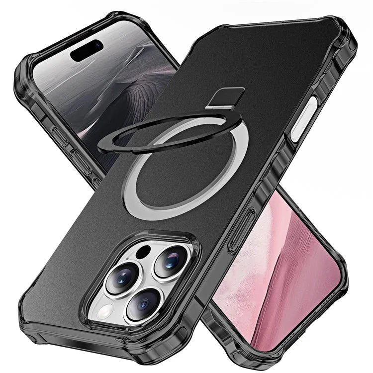 For iPhone 16 Pro Max Case Small Wavy Edge Compatible with MagSafe Anti-Drop PC+TPU Phone Cover