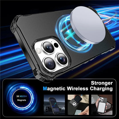 For iPhone 16 Pro Max Case Small Wavy Edge Compatible with MagSafe Anti-Drop PC+TPU Phone Cover