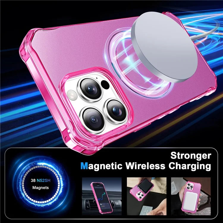 For iPhone 16 Pro Max Case Small Wavy Edge Compatible with MagSafe Anti-Drop PC+TPU Phone Cover