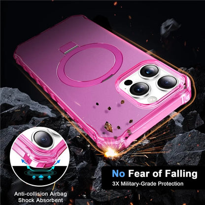For iPhone 16 Pro Max Case Small Wavy Edge Compatible with MagSafe Anti-Drop PC+TPU Phone Cover