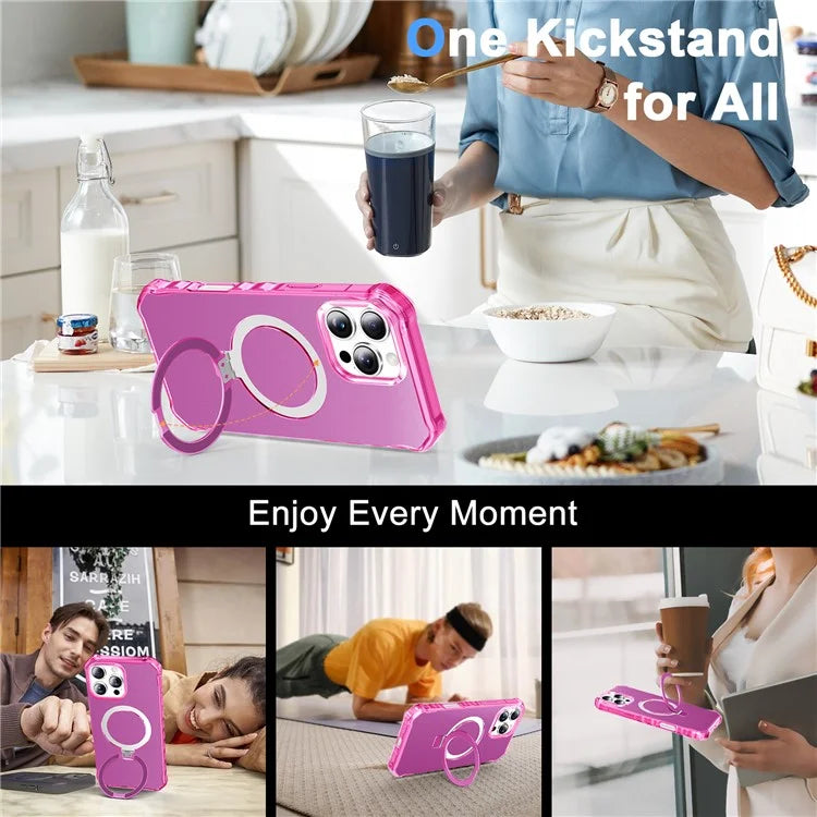 For iPhone 16 Pro Max Case Small Wavy Edge Compatible with MagSafe Anti-Drop PC+TPU Phone Cover