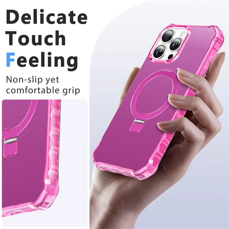 For iPhone 16 Pro Max Case Small Wavy Edge Compatible with MagSafe Anti-Drop PC+TPU Phone Cover