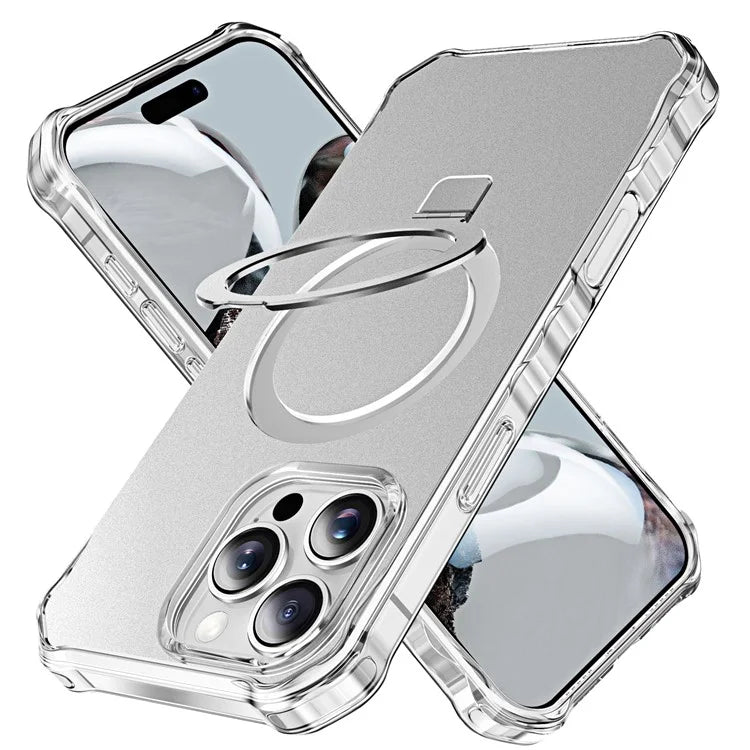 For iPhone 16 Pro Max Case Small Wavy Edge Compatible with MagSafe Anti-Drop PC+TPU Phone Cover