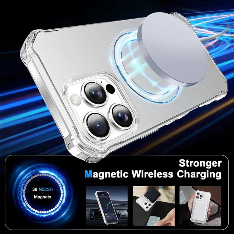 For iPhone 16 Pro Max Case Small Wavy Edge Compatible with MagSafe Anti-Drop PC+TPU Phone Cover