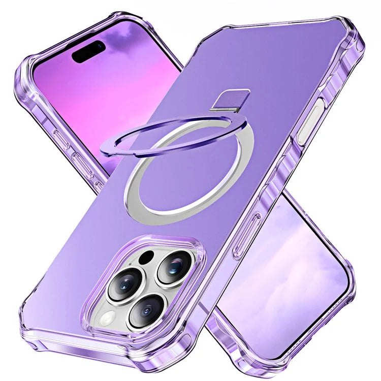 For iPhone 16 Pro Max Case Small Wavy Edge Compatible with MagSafe Anti-Drop PC+TPU Phone Cover