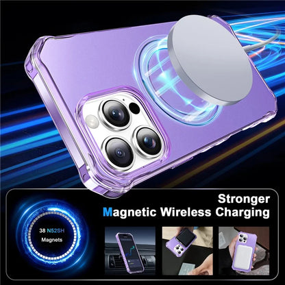 For iPhone 16 Pro Max Case Small Wavy Edge Compatible with MagSafe Anti-Drop PC+TPU Phone Cover