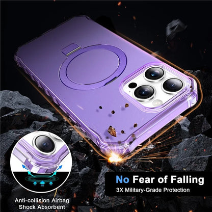 For iPhone 16 Pro Max Case Small Wavy Edge Compatible with MagSafe Anti-Drop PC+TPU Phone Cover