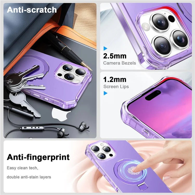 For iPhone 16 Pro Max Case Small Wavy Edge Compatible with MagSafe Anti-Drop PC+TPU Phone Cover