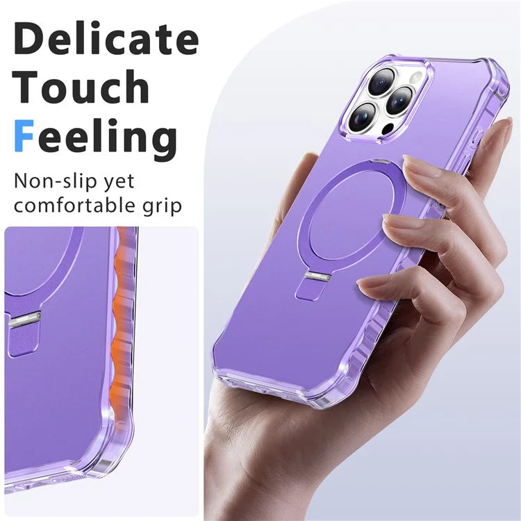 For iPhone 16 Pro Max Case Small Wavy Edge Compatible with MagSafe Anti-Drop PC+TPU Phone Cover