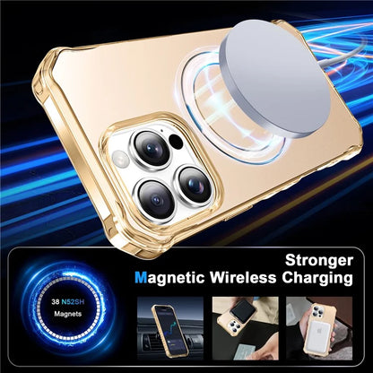 For iPhone 16 Pro Max Case Small Wavy Edge Compatible with MagSafe Anti-Drop PC+TPU Phone Cover