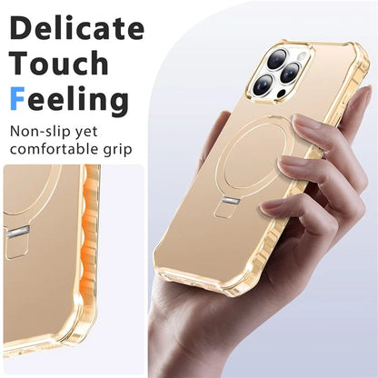 For iPhone 16 Pro Max Case Small Wavy Edge Compatible with MagSafe Anti-Drop PC+TPU Phone Cover
