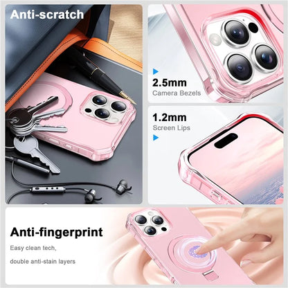 For iPhone 16 Pro Case Small Wavy Edge Compatible with MagSafe Frosted Anti-Drop PC+TPU Phone Cover