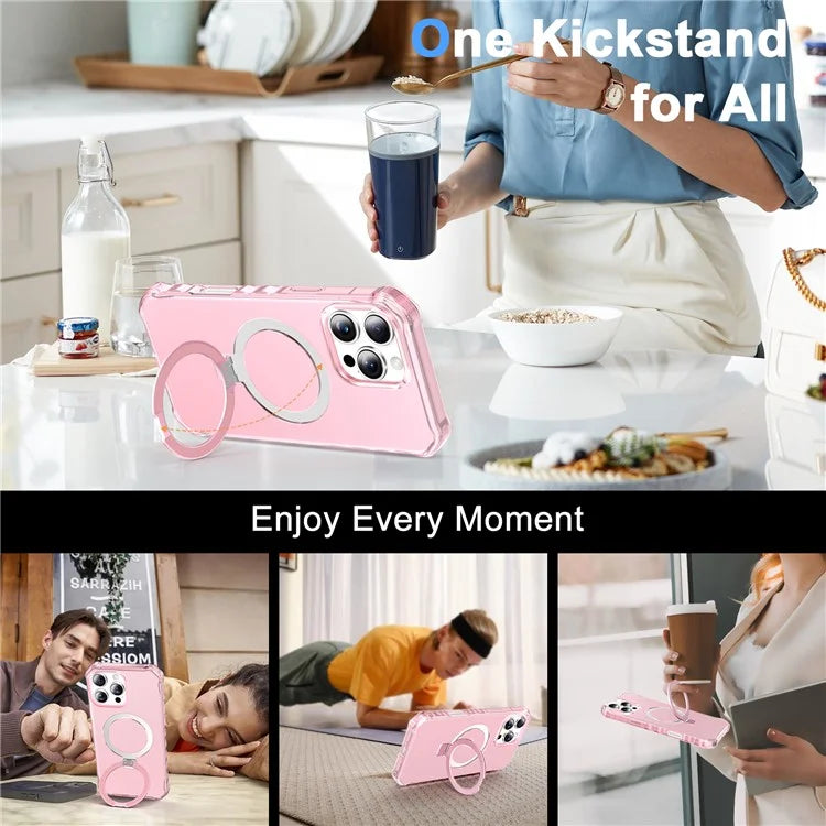 For iPhone 16 Pro Case Small Wavy Edge Compatible with MagSafe Frosted Anti-Drop PC+TPU Phone Cover