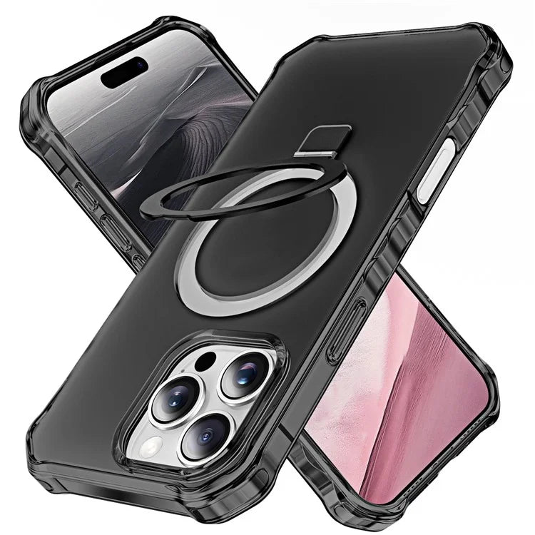 For iPhone 16 Pro Case Small Wavy Edge Compatible with MagSafe Frosted Anti-Drop PC+TPU Phone Cover