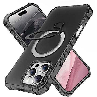 For iPhone 16 Pro Case Small Wavy Edge Compatible with MagSafe Frosted Anti-Drop PC+TPU Phone Cover
