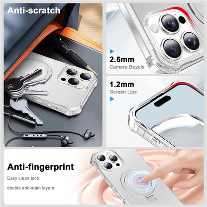 For iPhone 16 Pro Case Small Wavy Edge Compatible with MagSafe Frosted Anti-Drop PC+TPU Phone Cover