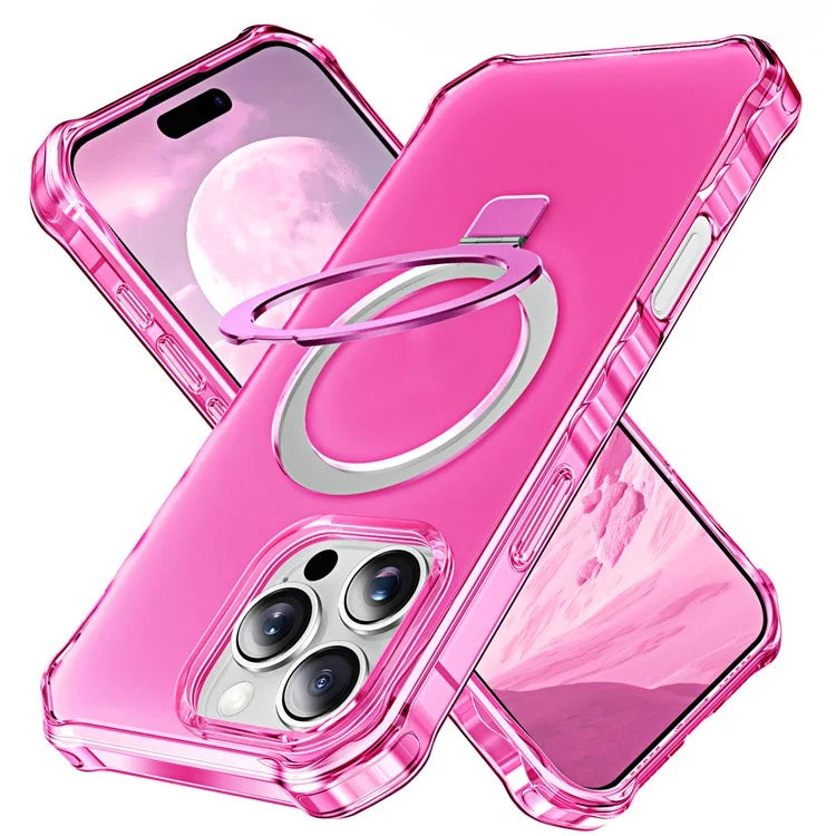 For iPhone 16 Pro Max Case Small Wavy Edge Compatible with MagSafe Frosted Anti-Drop PC+TPU Phone Cover