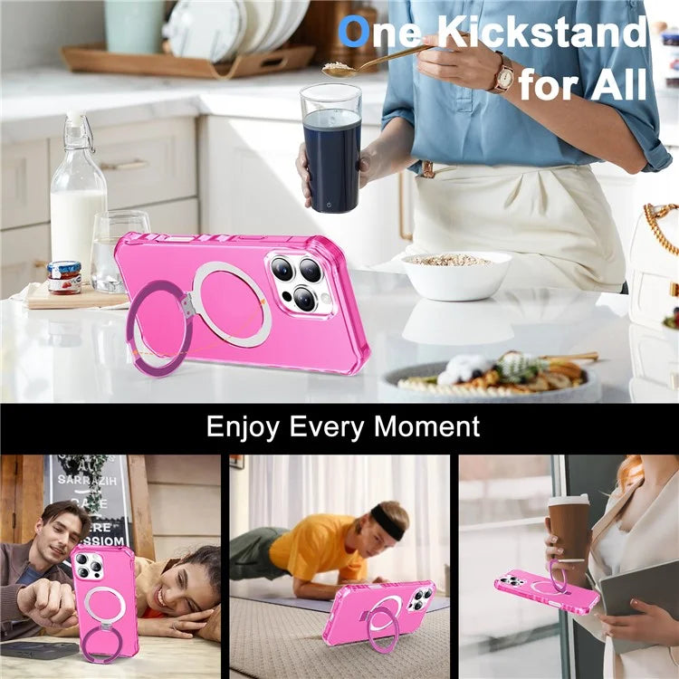 For iPhone 16 Pro Max Case Small Wavy Edge Compatible with MagSafe Frosted Anti-Drop PC+TPU Phone Cover