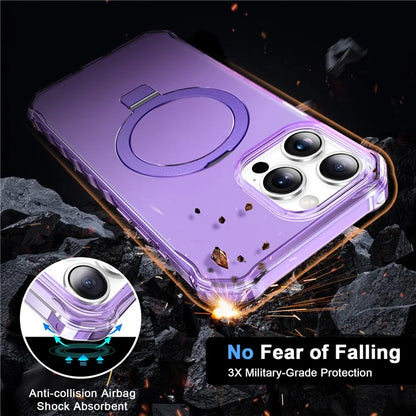For iPhone 16 Pro Max Case Small Wavy Edge Compatible with MagSafe Frosted Anti-Drop PC+TPU Phone Cover
