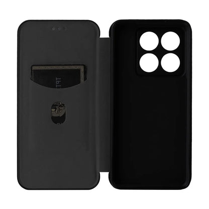For Xiaomi 14T Pro Case Carbon Fiber Texture Drop-Proof PU Leather Phone Cover