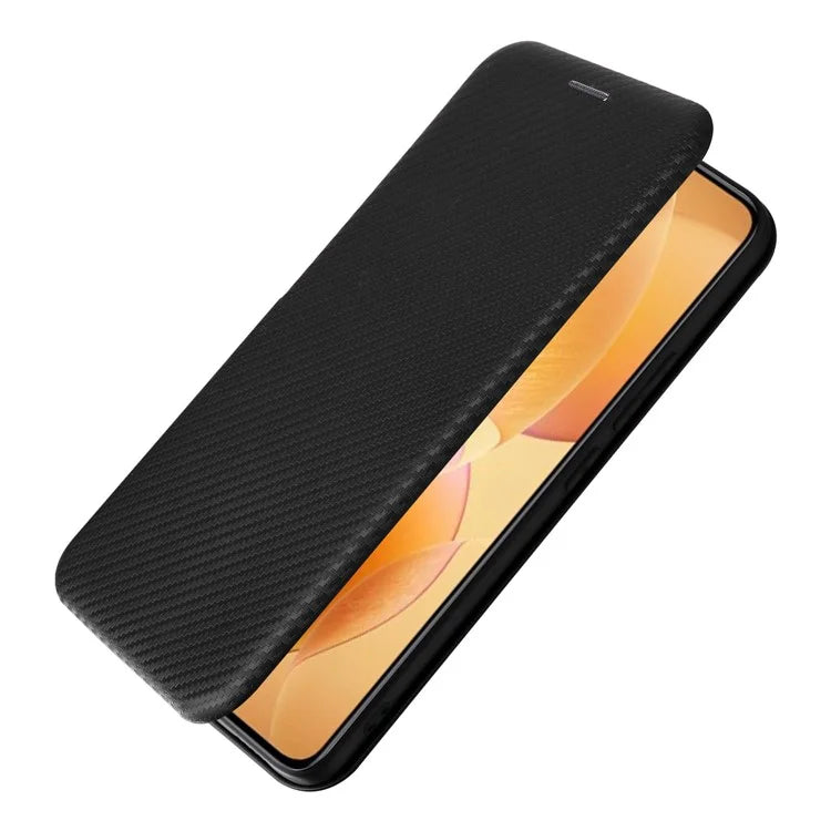 For Xiaomi 14T Pro Case Carbon Fiber Texture Drop-Proof PU Leather Phone Cover