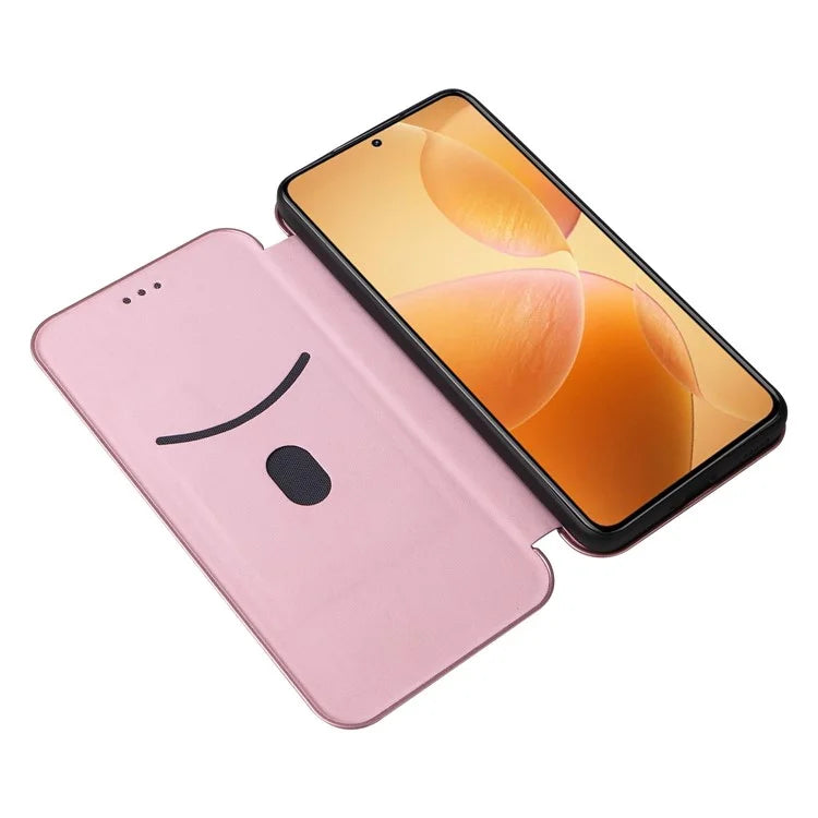 For Xiaomi 14T Pro Case Carbon Fiber Texture Drop-Proof PU Leather Phone Cover