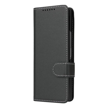 For Samsung Galaxy Z Fold6 5G Case Carbon Fiber Detachable PU Leather Wallet Phone Case