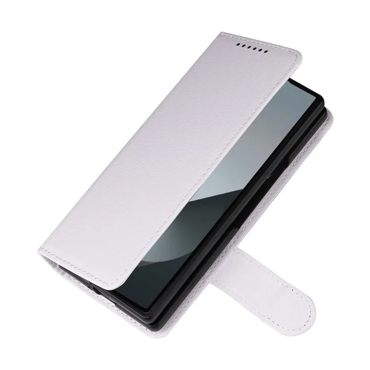 For Samsung Galaxy Z Fold6 5G Case Carbon Fiber Detachable PU Leather Wallet Phone Case