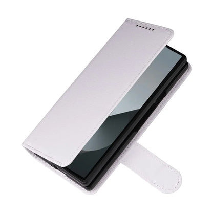 For Samsung Galaxy Z Fold6 5G Case Carbon Fiber Detachable PU Leather Wallet Phone Case