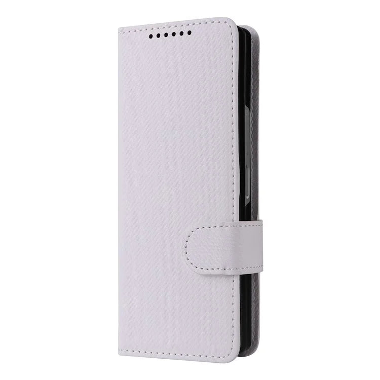 For Samsung Galaxy Z Fold6 5G Case Carbon Fiber Detachable PU Leather Wallet Phone Case