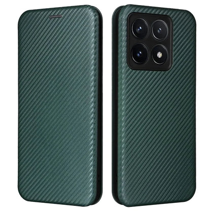 For Xiaomi 14T Case Carbon Fiber Texture Drop-Proof PU Leather Phone Cover