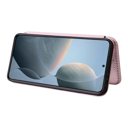 For Xiaomi 14T Case Carbon Fiber Texture Drop-Proof PU Leather Phone Cover