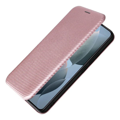 For Xiaomi 14T Case Carbon Fiber Texture Drop-Proof PU Leather Phone Cover