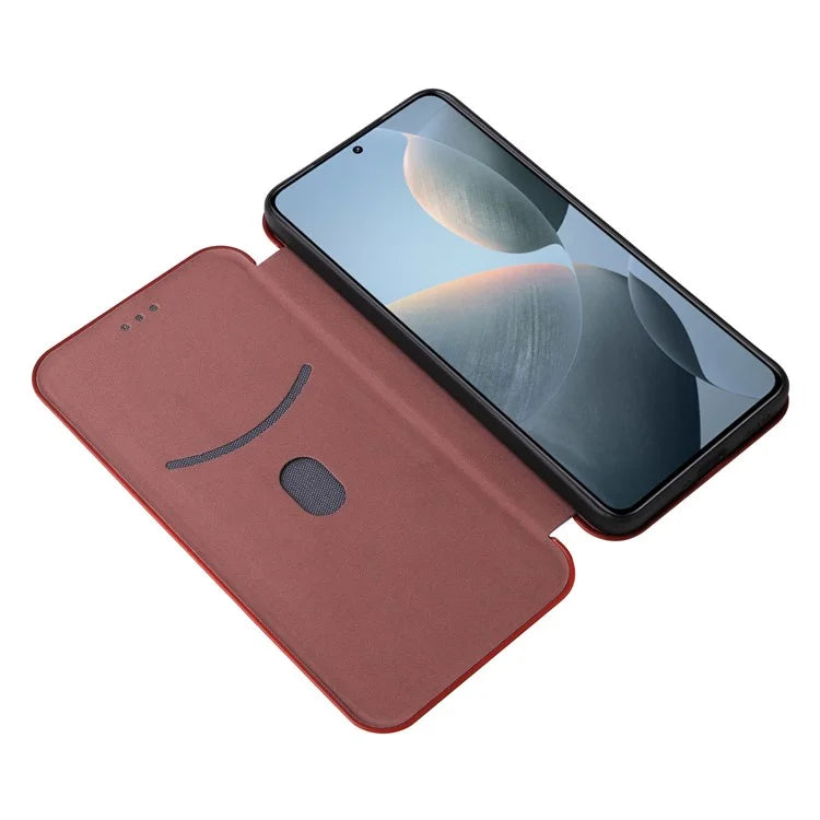 For Xiaomi 14T Case Carbon Fiber Texture Drop-Proof PU Leather Phone Cover