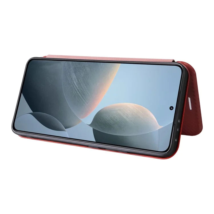 For Xiaomi 14T Case Carbon Fiber Texture Drop-Proof PU Leather Phone Cover