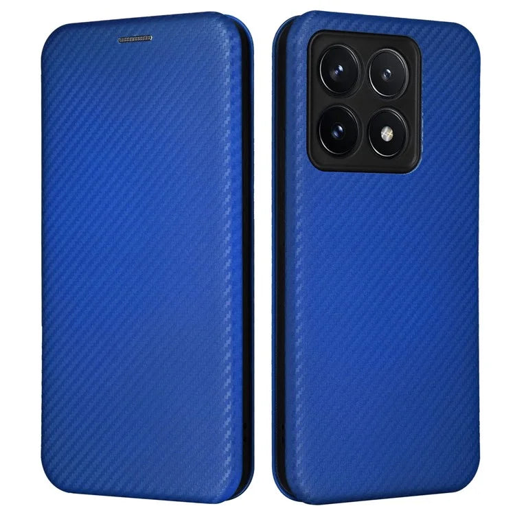 For Xiaomi 14T Case Carbon Fiber Texture Drop-Proof PU Leather Phone Cover