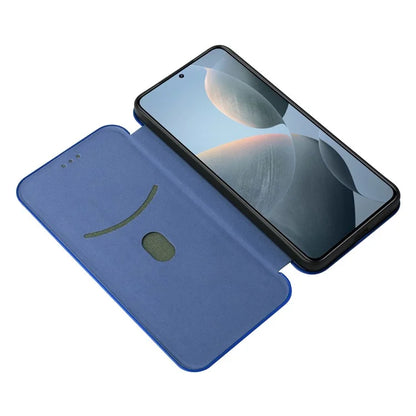 For Xiaomi 14T Case Carbon Fiber Texture Drop-Proof PU Leather Phone Cover