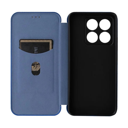 For Xiaomi 14T Case Carbon Fiber Texture Drop-Proof PU Leather Phone Cover