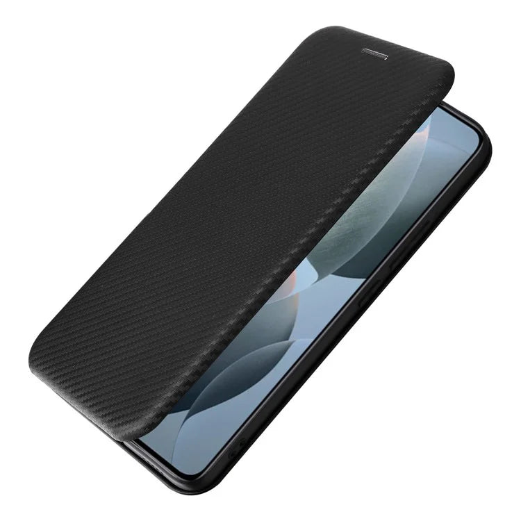 For Xiaomi 14T Case Carbon Fiber Texture Drop-Proof PU Leather Phone Cover